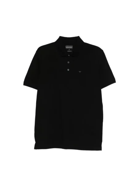 Koszulka polo Emporio Armani z logo czarna