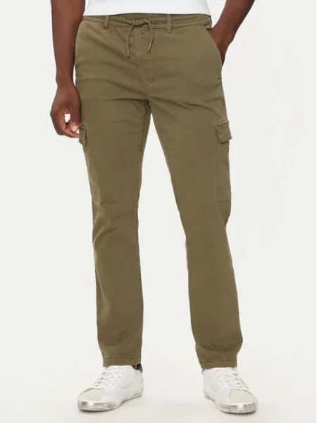 Pepe Jeans Kalhoty z materiálu zelená