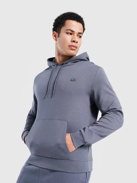 Lacoste Bluza Z Kapturem Dbl Knit Hood Urbain szara