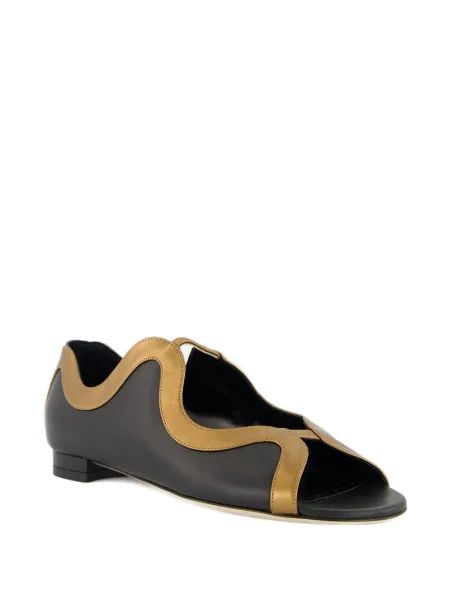 Sandale Manolo Blahnik din piele negru