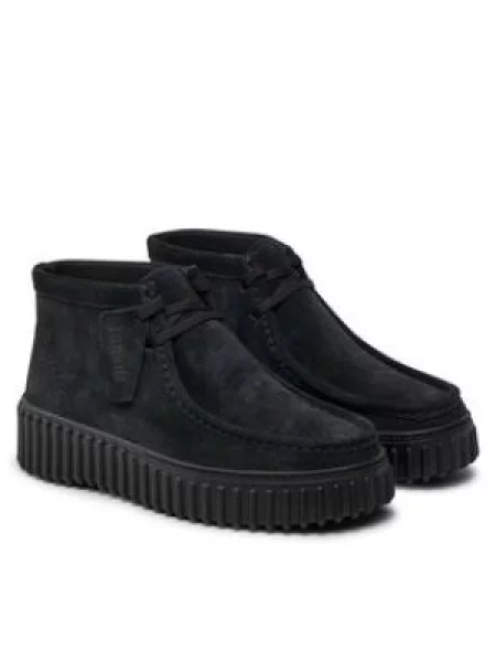 Clarks Polokozačky Torhill Moss černá