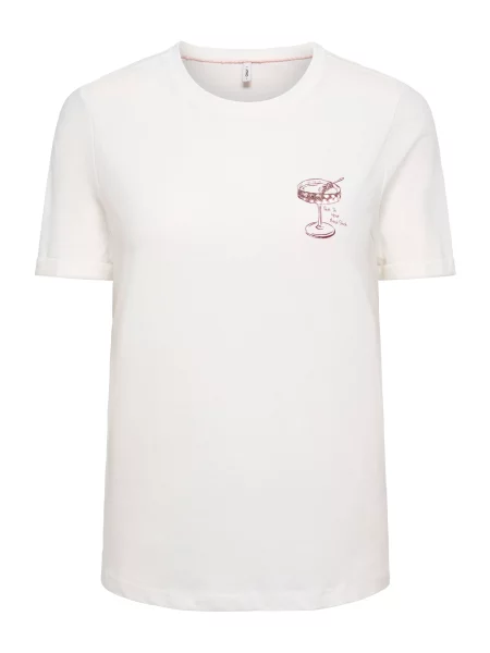 ONLY Tričko ONLKITA bronzová / offwhite