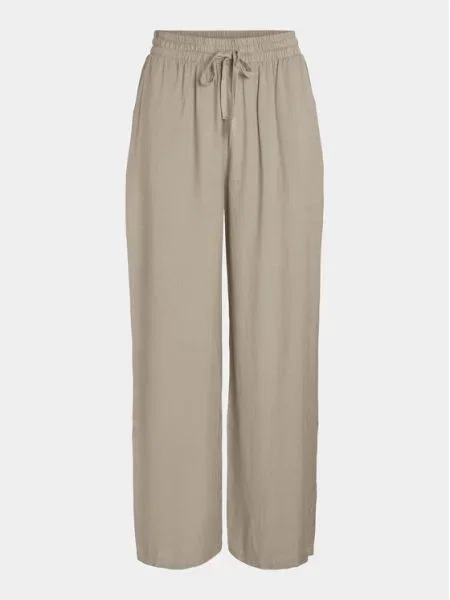 Vila Pantaloni din Pricil Bej gri