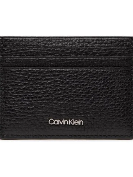 Bőr pénztárca Calvin Klein fekete