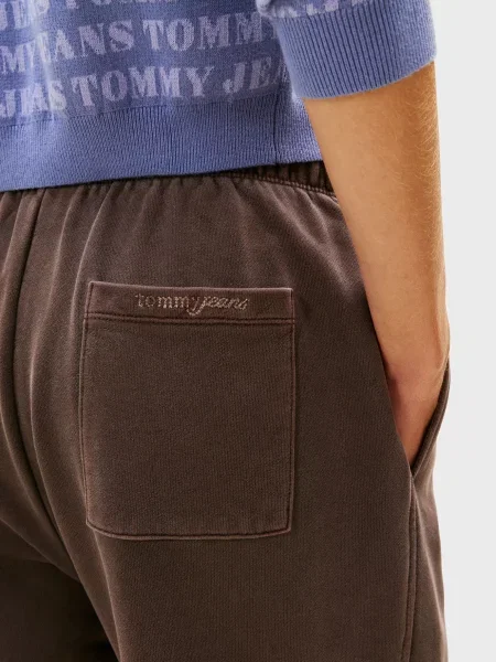 Широкие спортивные штаны Tommy Jeans коричневые
