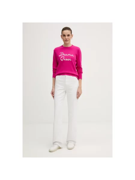 Sweter Mc2 Saint Barth wełniany różowy