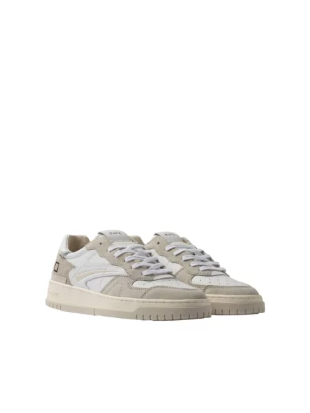 Sneakersy D.a.t.e. zamszowe białe