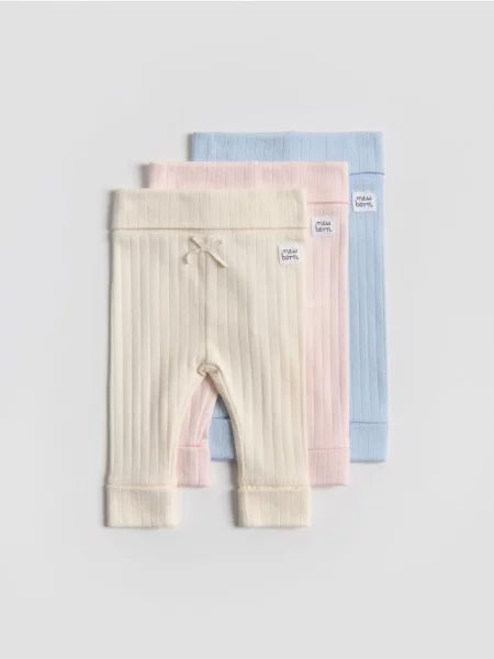 Reserved Ребристі легінси набір з 3 різнобарвний 