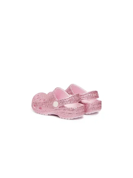 Šlepetės Crocs Classic Chunky Glitter Clog T rožinė