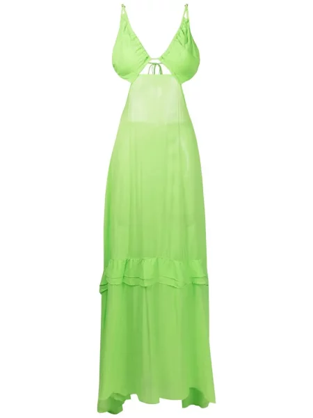Rochie maxi Amir Slama transparente de costum verde