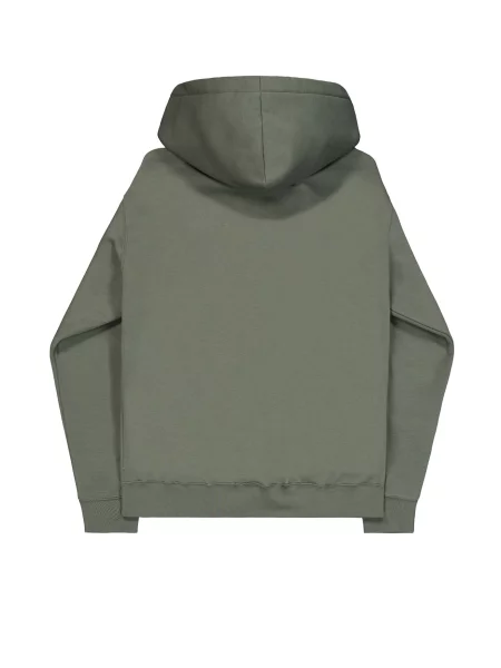 ALPHA INDUSTRIES Mikina tmavozelená biela