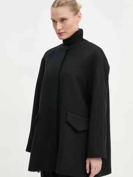 Theory palton de lana de tranzitie negru