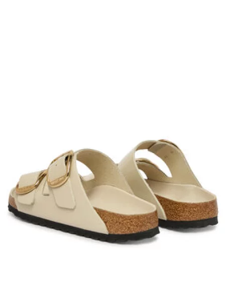 Tenisky Birkenstock Arizona Big Buckle Natural Leather Patent High-Shine Oyster EUR 37 béžové
