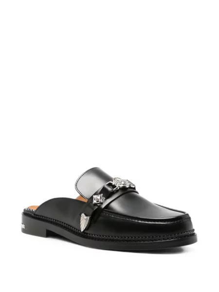 Papuci tip mules Toga Virilis din piele negru
