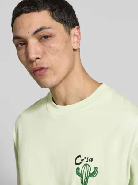 T-shirt z czystej bawełny Closed zielona
