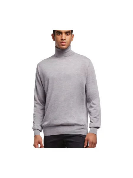 Sweter z golfem Brooks Brothers wełniany do golfa szary