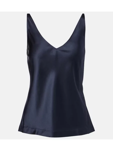 Top Dorothee Schumacher din satin albastru