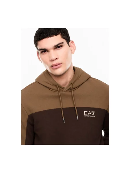 Mikina Emporio Armani Ea7 hnedá