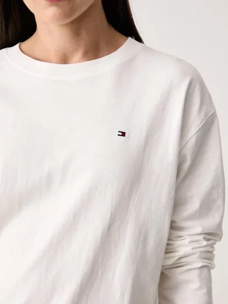 Tommy Hilfiger блуза с дълги ръкави дамска от бяло