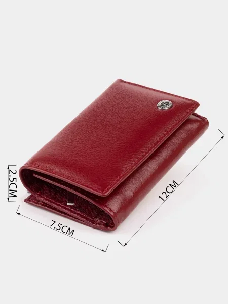 Кожаный кошелек St Leather Accessories бордовый