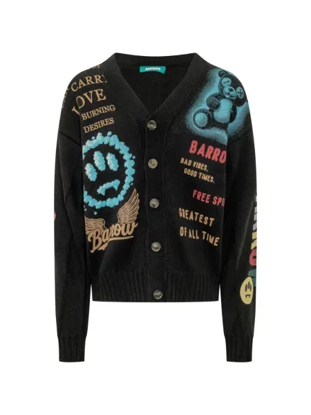Cardigan Barrow cu imagine negru