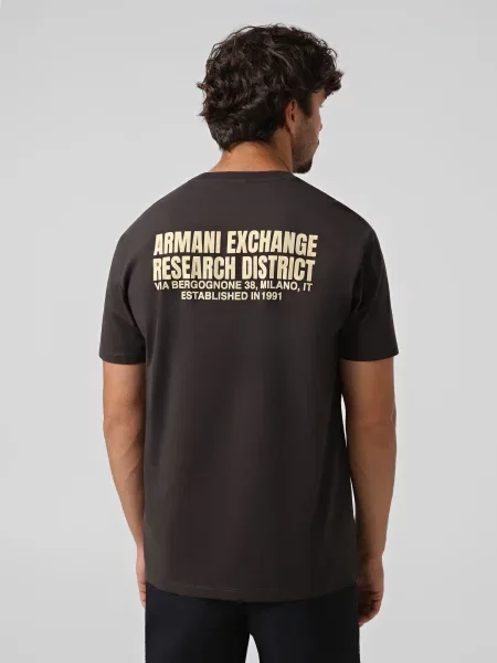 Футболка Armani Exchange коричневая