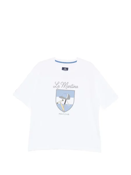 Tricou La Martina cu imagine alb