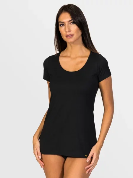 Zd ZERO DEFECTS Maiou Hera Short-sleeve Soy fiber' negru