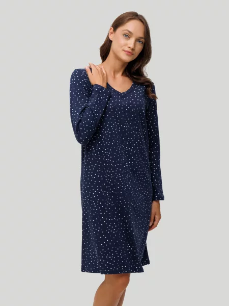 Наталюкс Нічна сорочка Темно-синій синя