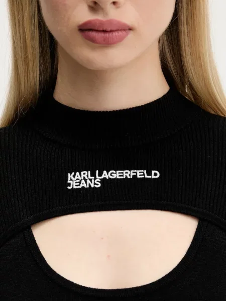 Мини джинсовое платье Karl Lagerfeld Jeans черное