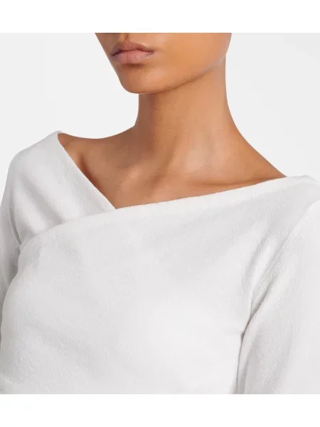 Top Alaïa plic alb