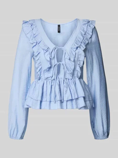 Bluzka z długim rękawem o kroju regular fit z mieszanki model ZOEY' Vero Moda