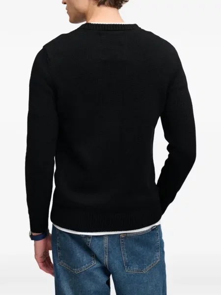 Pulover Superdry cu broderie negru