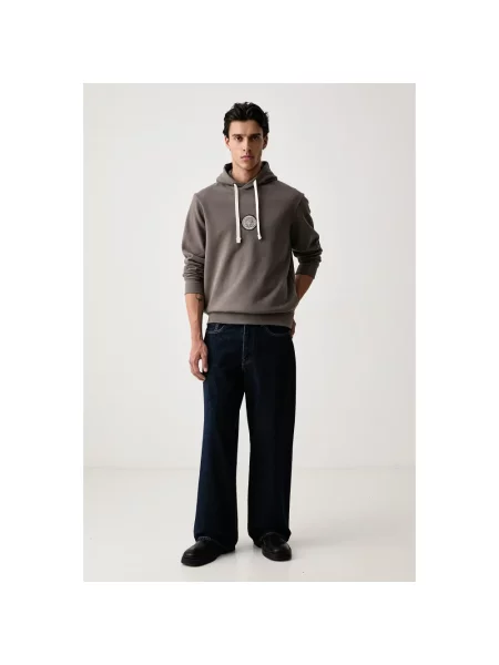 Bluza z kapturem Armani Exchange z kapturem brązowa