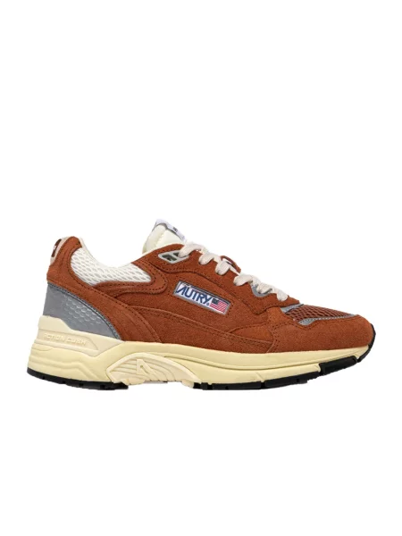 Sneakersy Autry brązowe