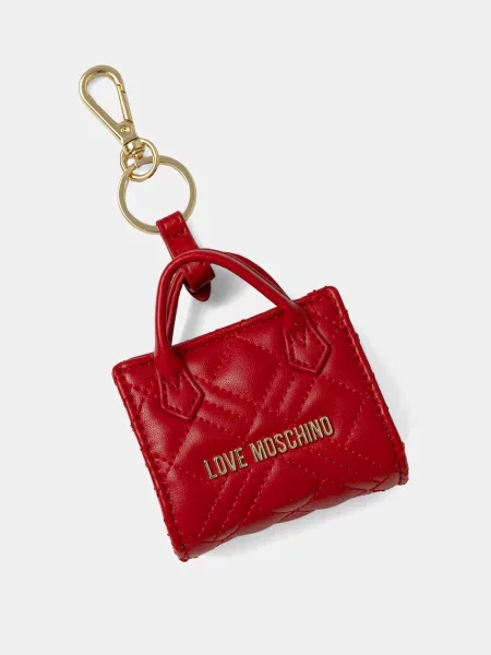 Obesek za ključe Love Moschino rdeča