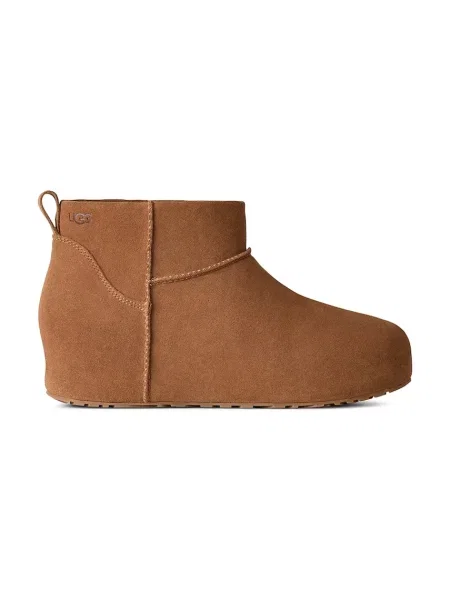 UGG W Classic Mini Enwrap cizme de zăpadă pentru femei din piele întoarsă maro