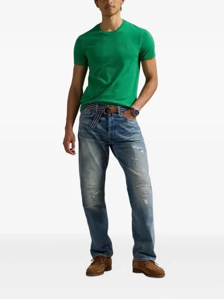 Ριγέ polo Polo Ralph Lauren με κουκούλα με αυτόγραφο λευκό