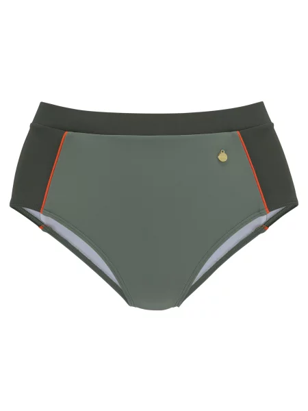 LASCANA Slip costum de baie Yuna kaki / oliv portocaliu