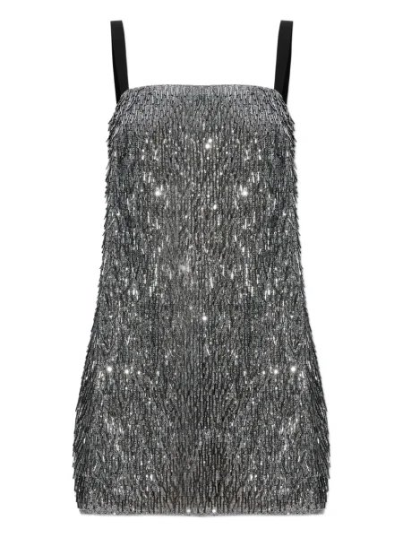 Rochie Dolce & Gabbana cu mărgele de costum gri