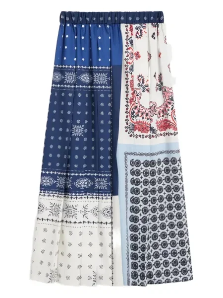 Fusta plisata Weekend Max Mara plisată până la genunchi albastru