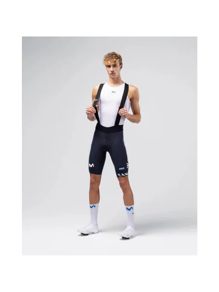 Spodenki rowerowe Movistar Team Ultralite ciemnoniebieskie XS niebieskie