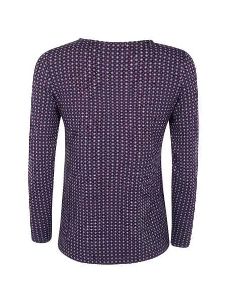 Lung tricou Why Ci cu imagine cu imprimeu geometric violet