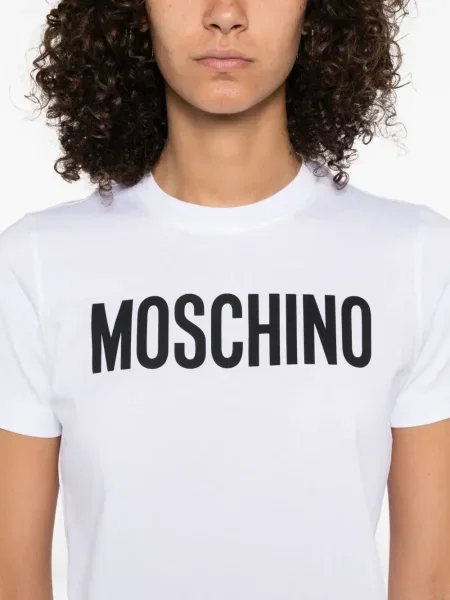 Тениска Moschino с принт бяло