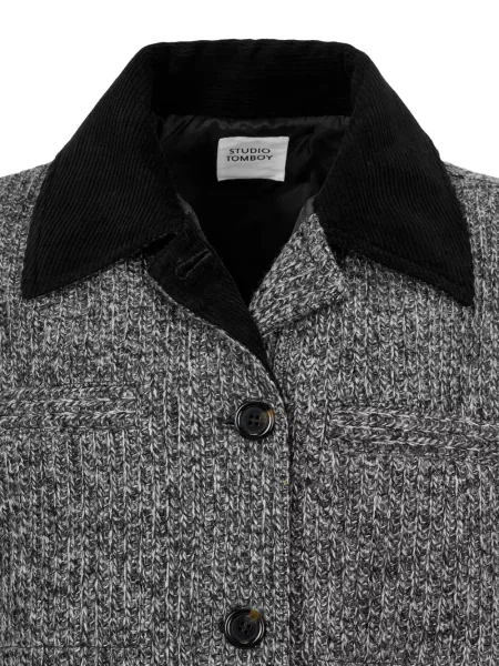 Geacă Studio Tomboy de catifea cord gri