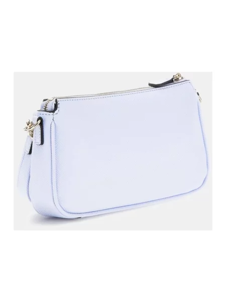 Torebka crossbody Guess skórzana niebieska