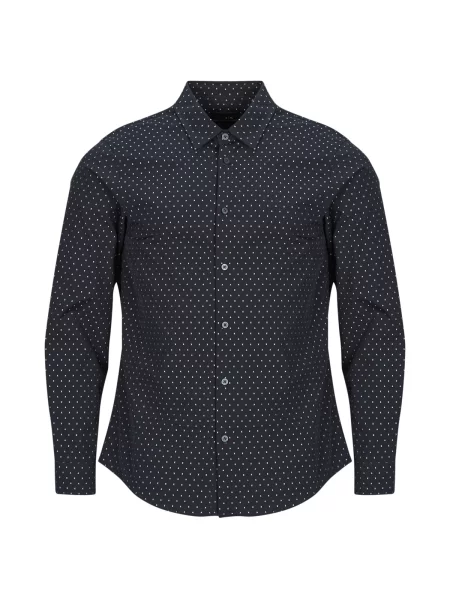 Srajca Armani Exchange z dolgimi rokavi črna