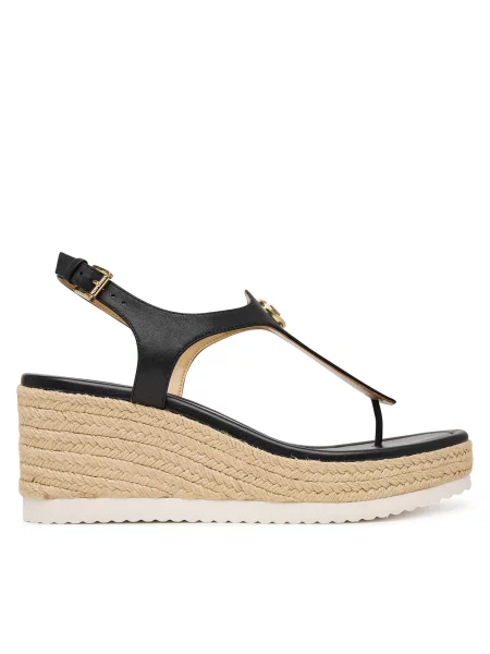 Kalhotky string Michael Michael Kors na klínovém podpatku černé