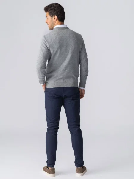 TEESHOPPEN Pulover Pullover Crew gri