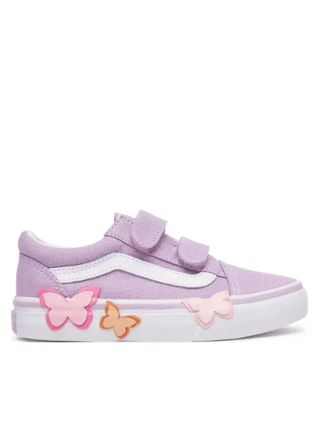 Tenisky Vans Old Skool V Butterfly Fialová bílé